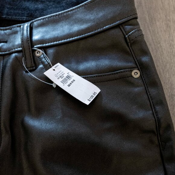 Vegan Leather Mid-Rise Pants - Picture 4 of 6
